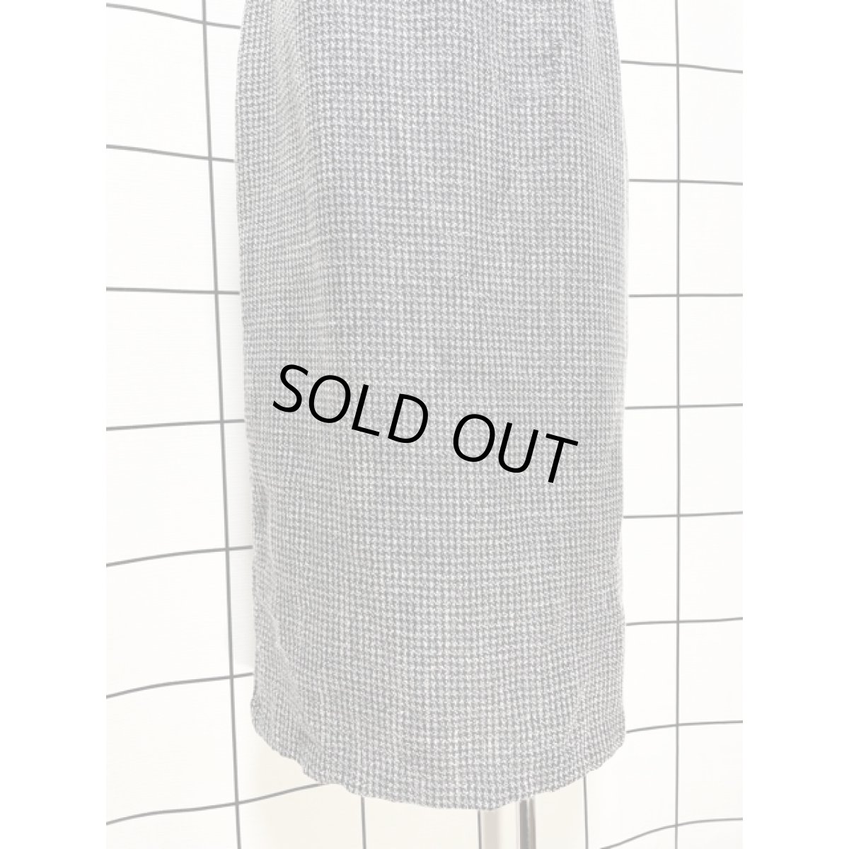 画像5: アメリカ古着 スカート ヴィンテージ 千鳥格子 モノトーン レトロ (5)