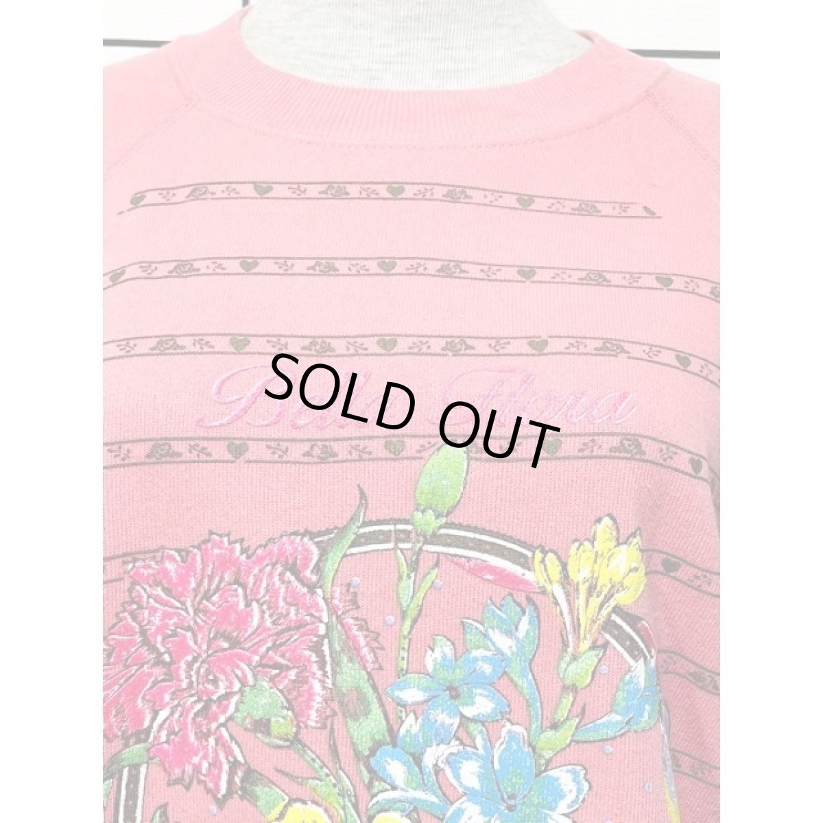 画像7: アメリカ古着 スウェット ヴィンテージ フラワー ハート 英字 ピンク Hanes (7)