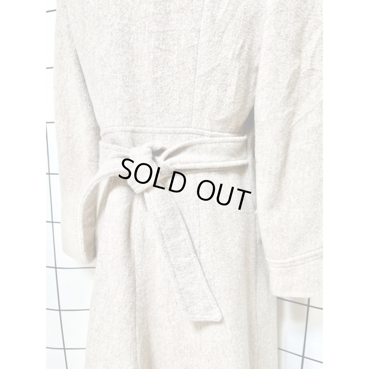 画像3: ヨーロッパ古着 コート フロントステッチデザイン ヴィンテージ レトロ ベージュ (3)