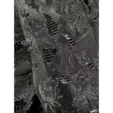 画像8: ヨーロッパ古着 スカート プリーツ 花織 ブラック ウエストゴム ヴィンテージ (8)