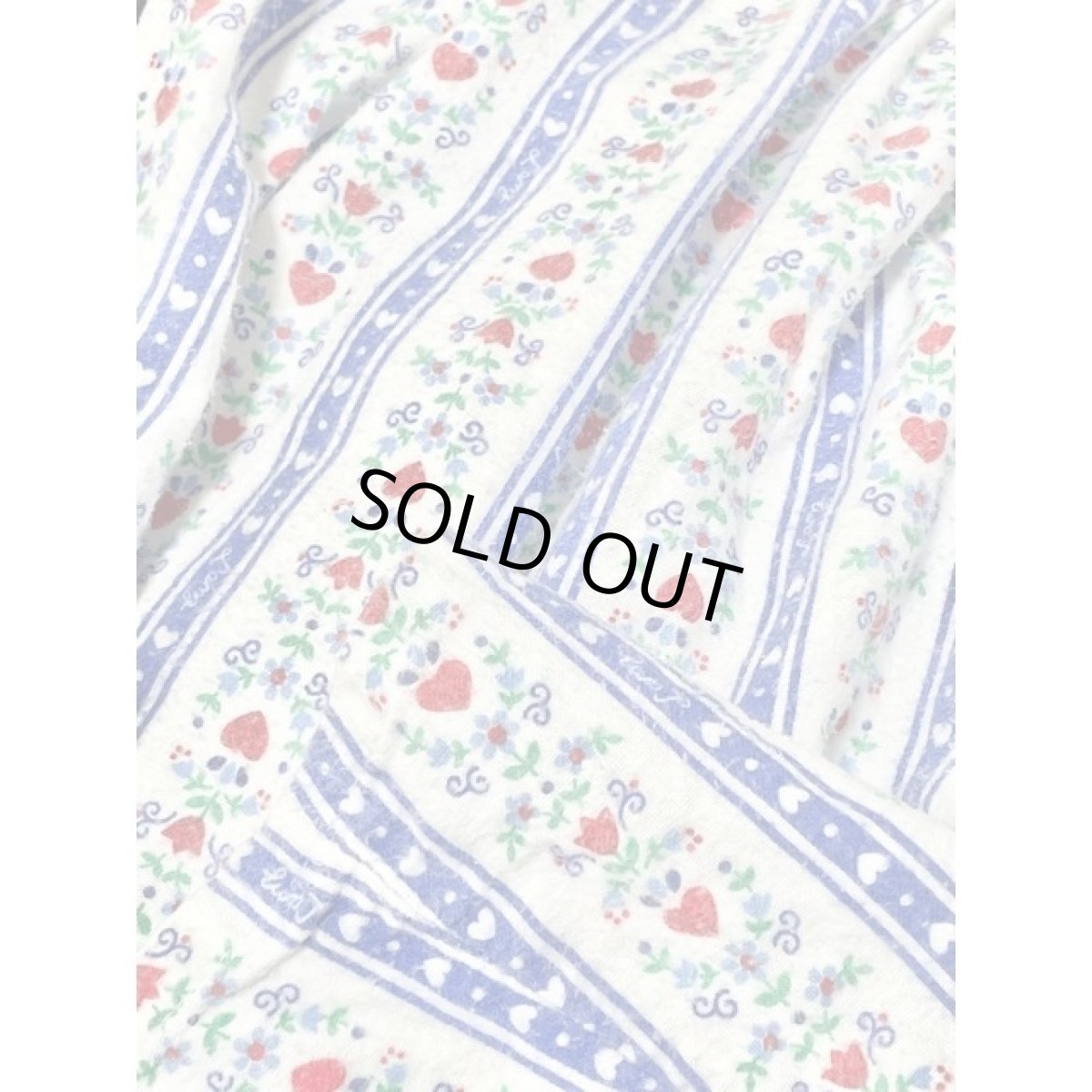 画像7: アメリカ古着 スカート ヴィンテージ ストライプ ハート柄 レトロ ホワイト (7)