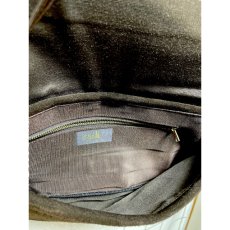 画像7: ブラウン スウェード 本革レザー レトロ ショルダー 鞄 バッグ (7)