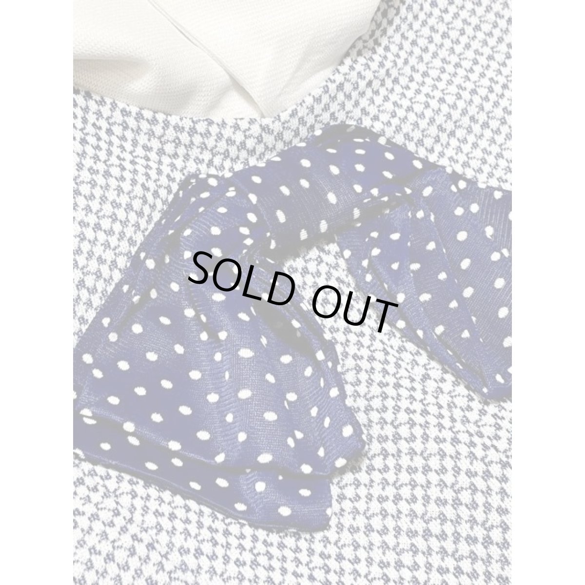 画像10: ヨーロッパ古着 70'sVintage ワンピース ドットリボン 襟切り替え Aライン (10)