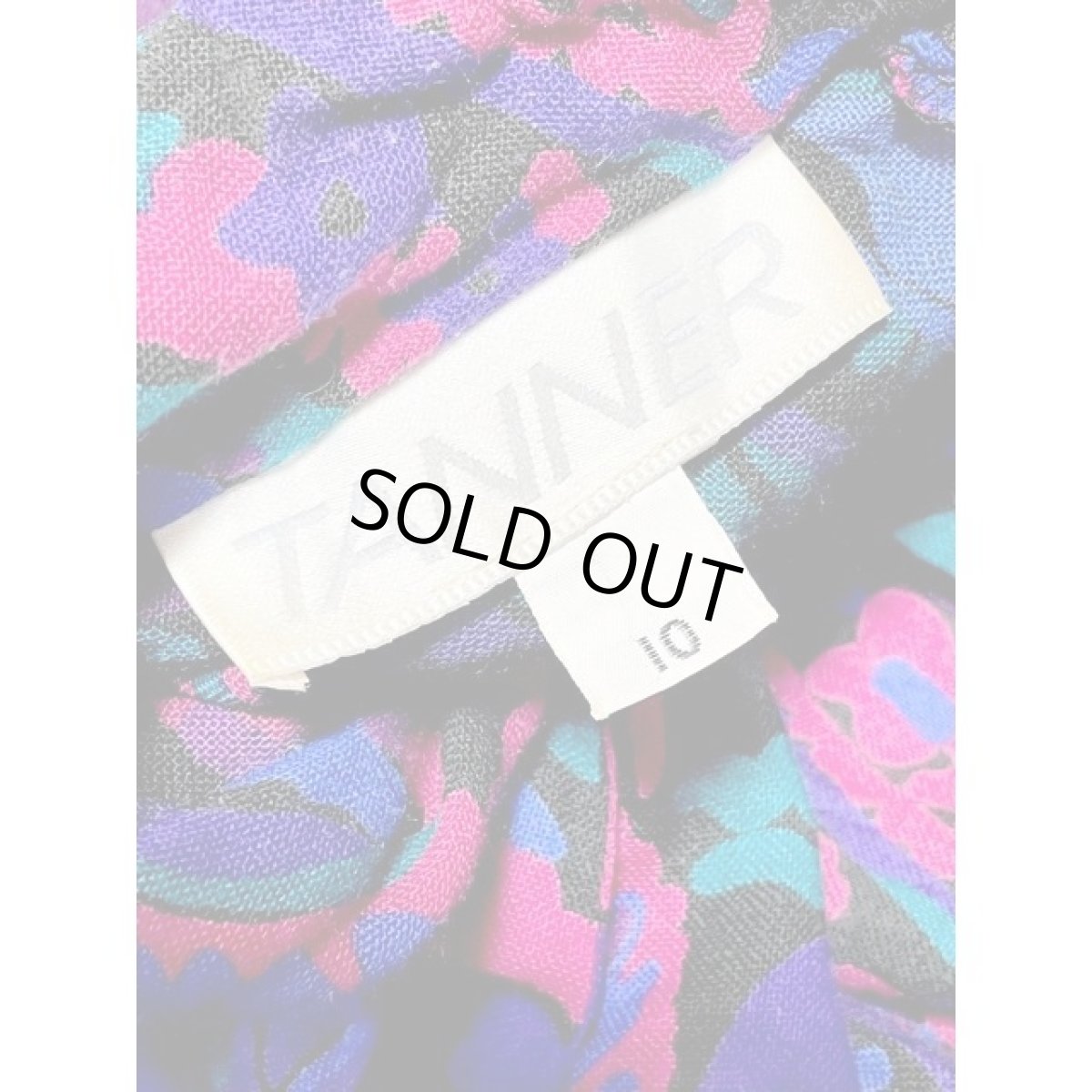 画像16: アメリカ古着 サイケデリック 首元リボン TALON レトロ ヴィンテージワンピース (16)