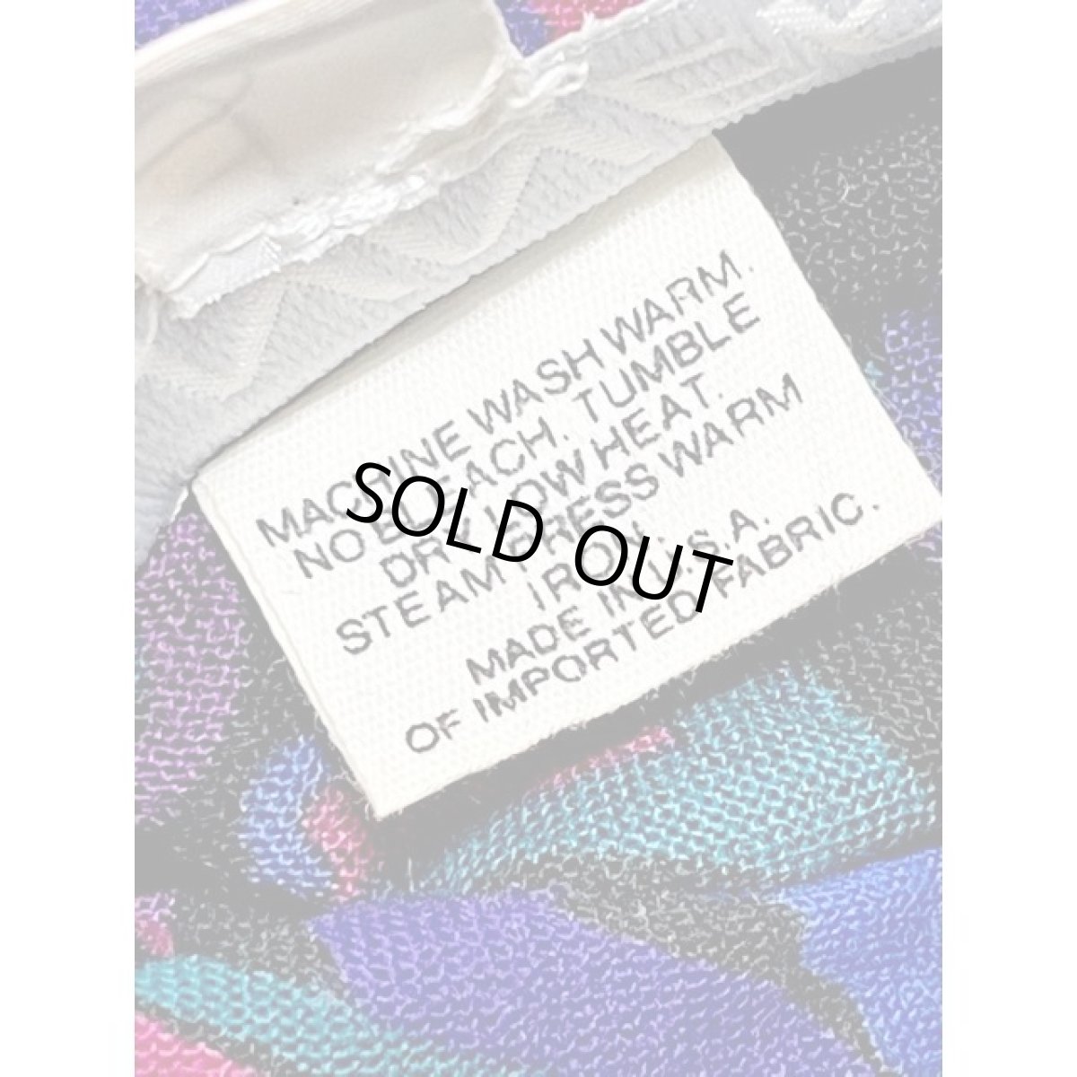 画像17: アメリカ古着 サイケデリック 首元リボン TALON レトロ ヴィンテージワンピース (17)