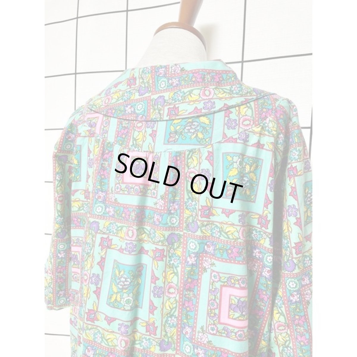 画像3: アメリカ古着 ワンピース ヴィンテージ ビッグカラー 花柄 レトロポップ (3)