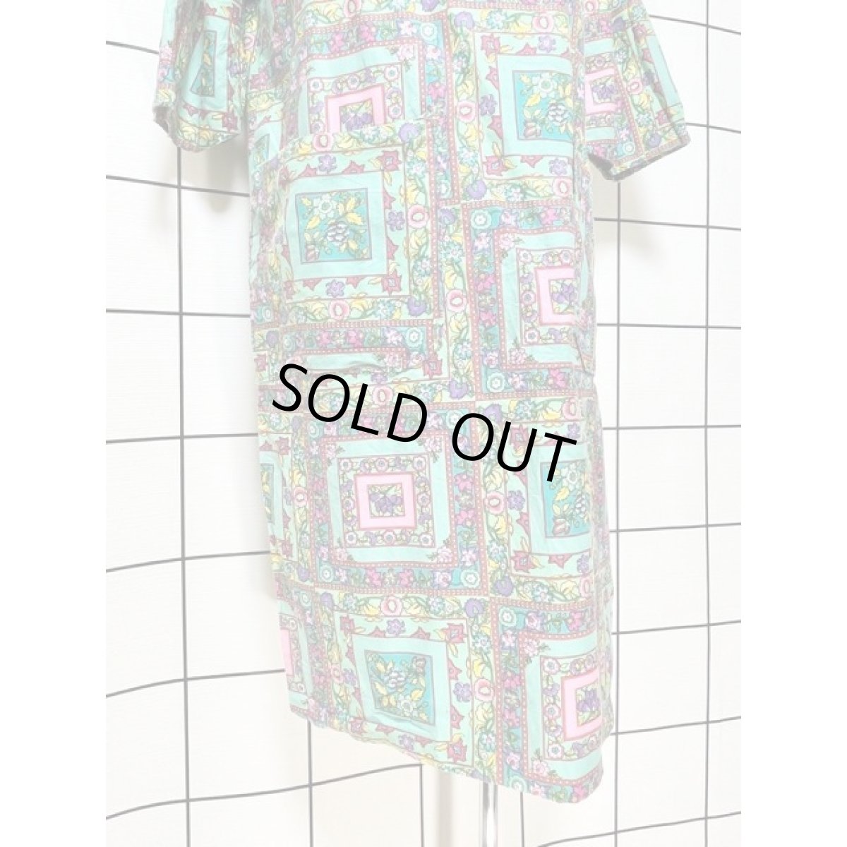 画像9: アメリカ古着 ワンピース ヴィンテージ ビッグカラー 花柄 レトロポップ (9)