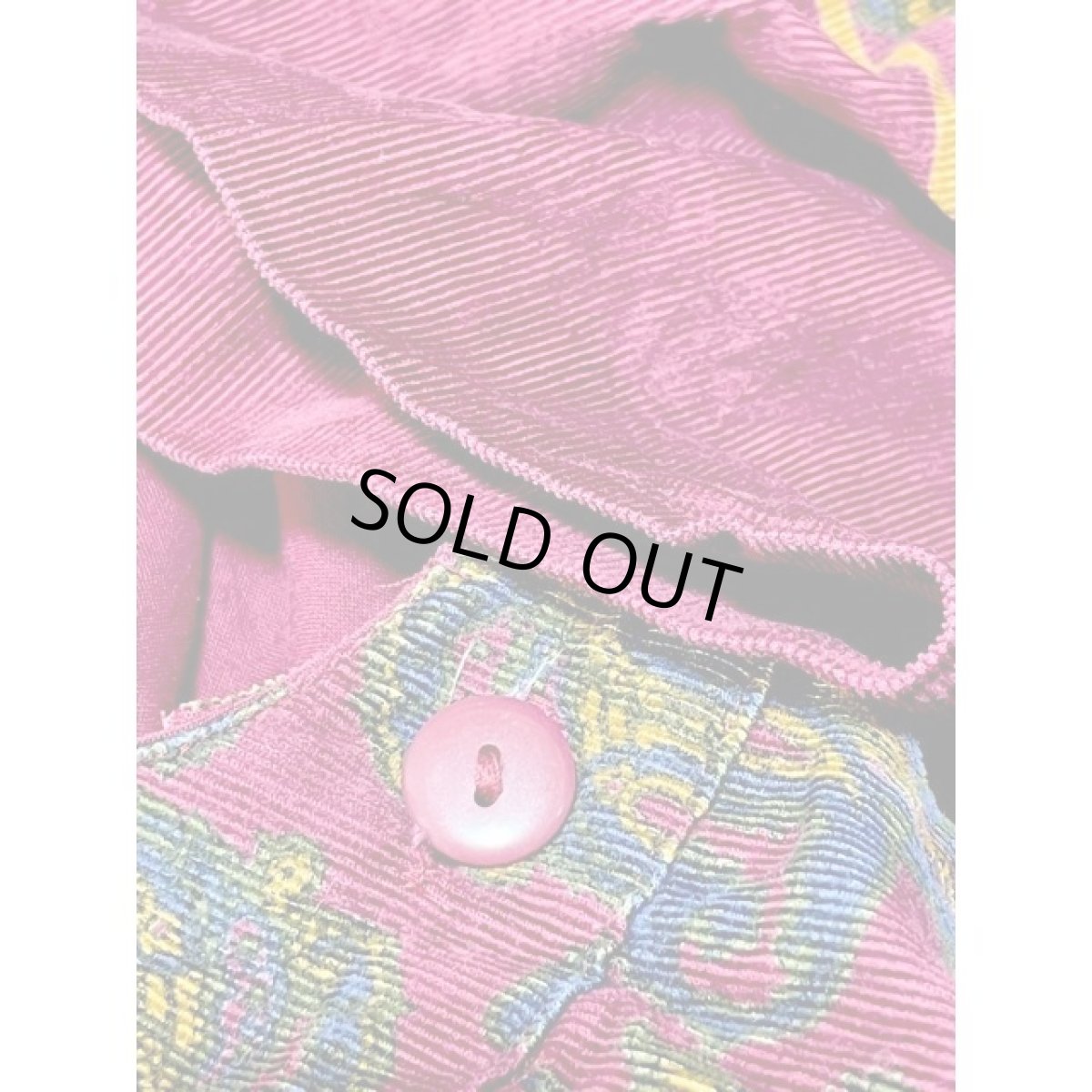 画像11: アメリカ古着 ジャンパースカート コーデュロイ ペイズリー レトロ ワインレッド (11)