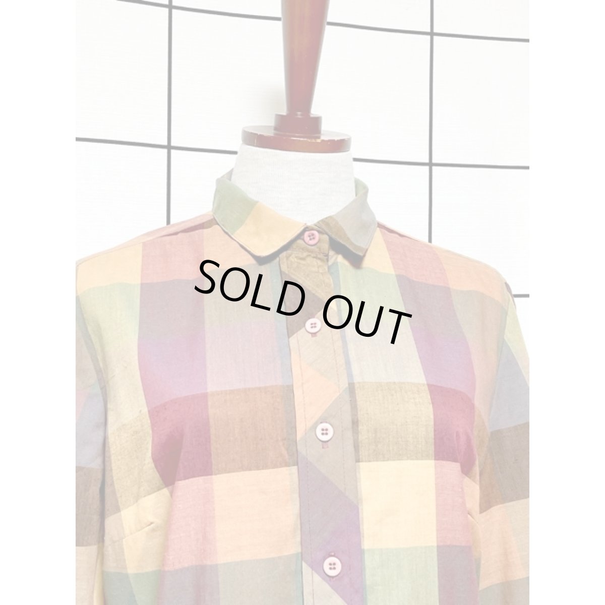 画像5: アメリカ古着 ワンピース ヴィンテージ チェック ウエストゴム (5)