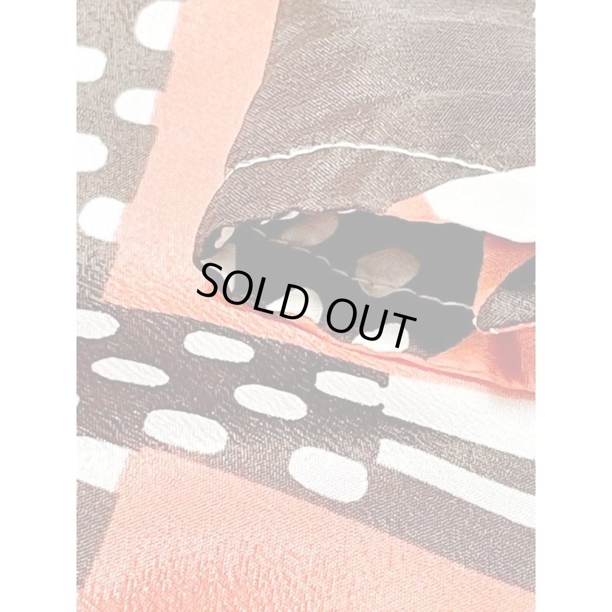 画像10: ドットモチーフ ストライプ スクエア レトロ ヨーロッパ古着 長袖 シャツ ヴィンテージブラウス (10)