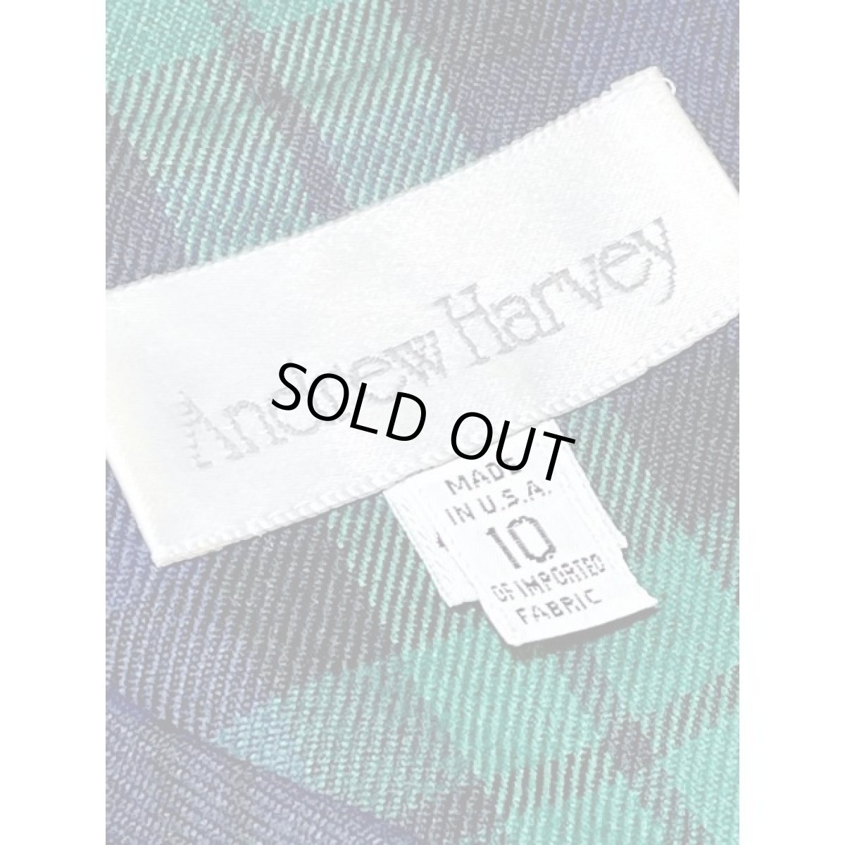 画像13: チェック 前開き 長袖 レトロアンティークボタン アメリカ古着 ヴィンテージワンピース (13)