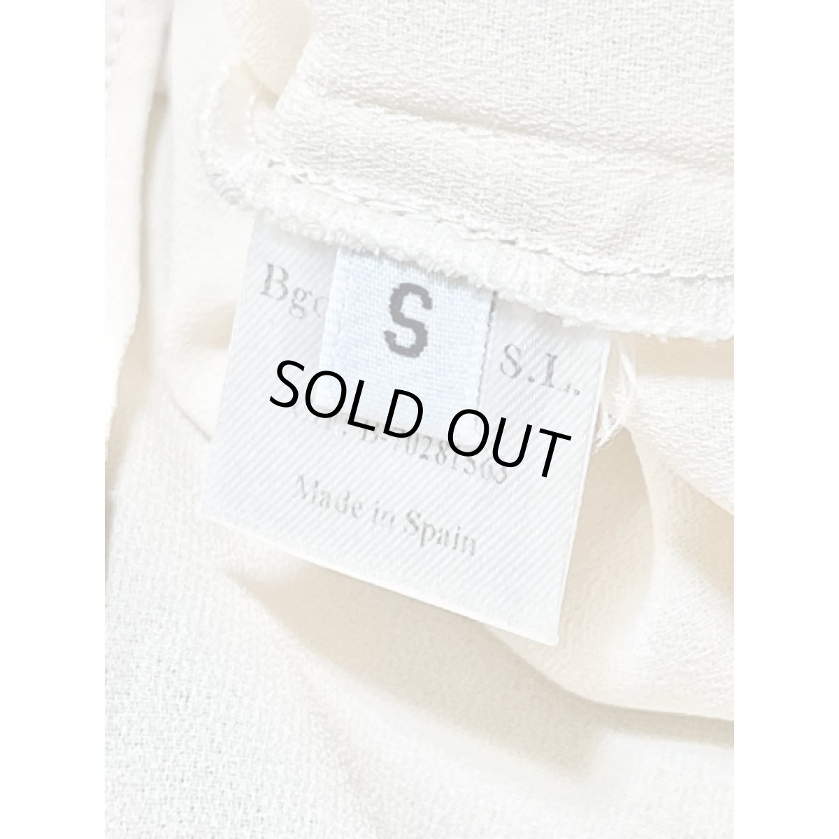 画像12: スペイン製 SPAIN フラワーレース オフホワイト ナチュラルガーリー ヨーロッパ古着 ヴィンテージブラウス (12)