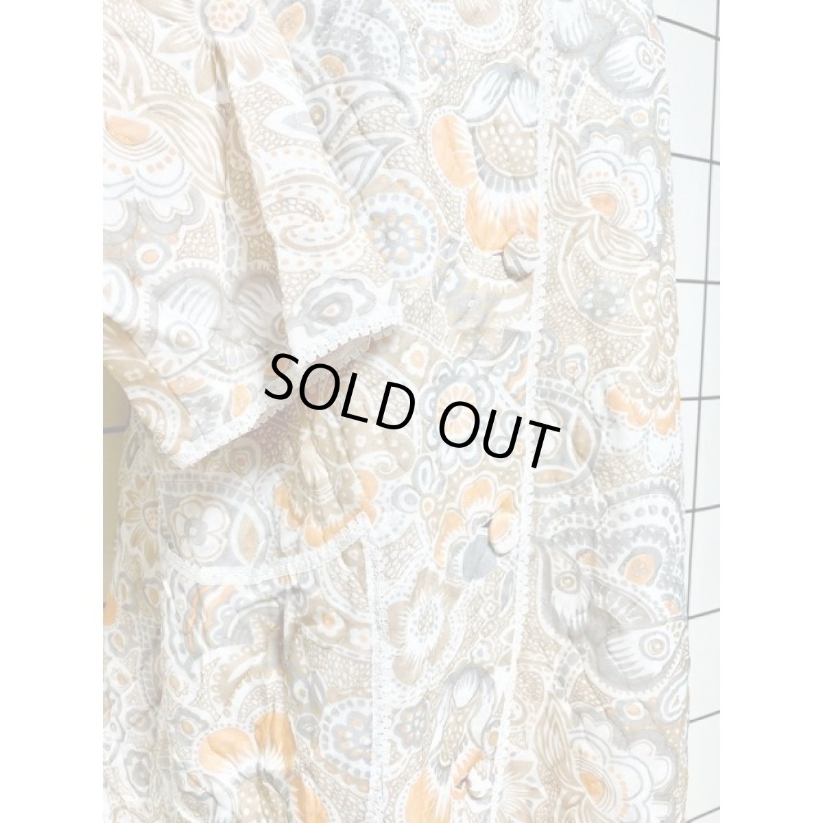 画像7: 超軽め キルティング レース コート ライトアウター レトロポップ アメリカ古着 ヴィンテージ (7)