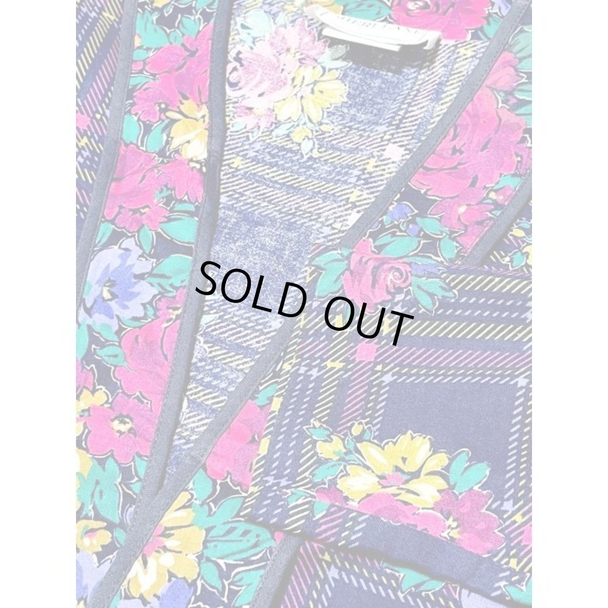 画像8: 花柄 チェック アメリカ古着 コットンジャケット ヴィンテージ ガーリー (8)