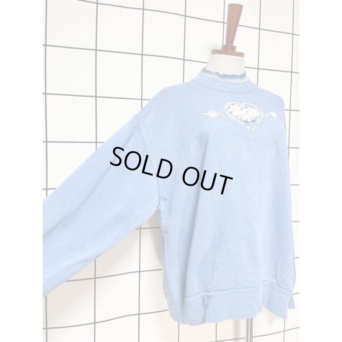 画像6: ハート リボン 花刺繍 アメリカ古着 スウェット ヴィンテージ (6)