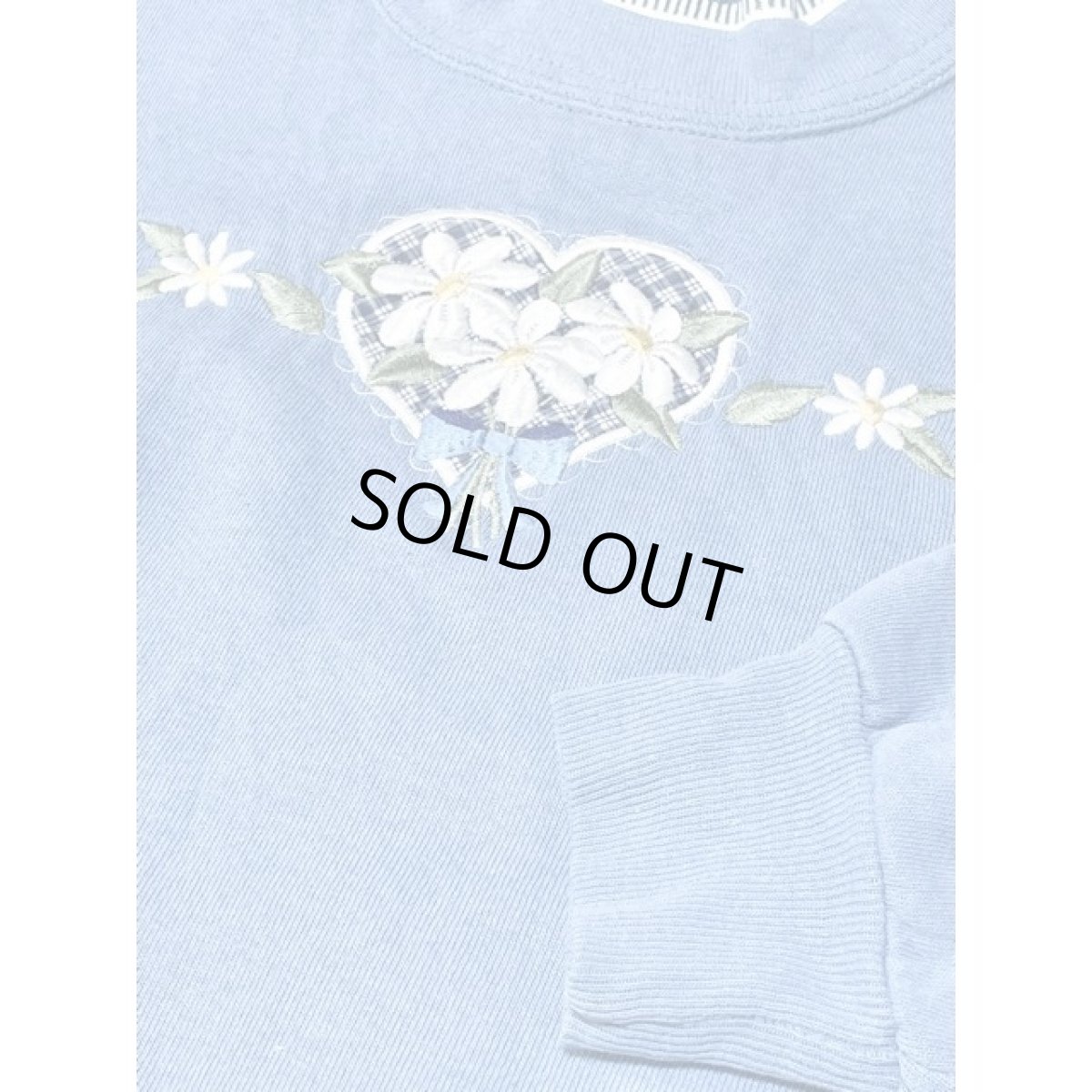 画像8: ハート リボン 花刺繍 アメリカ古着 スウェット ヴィンテージ (8)