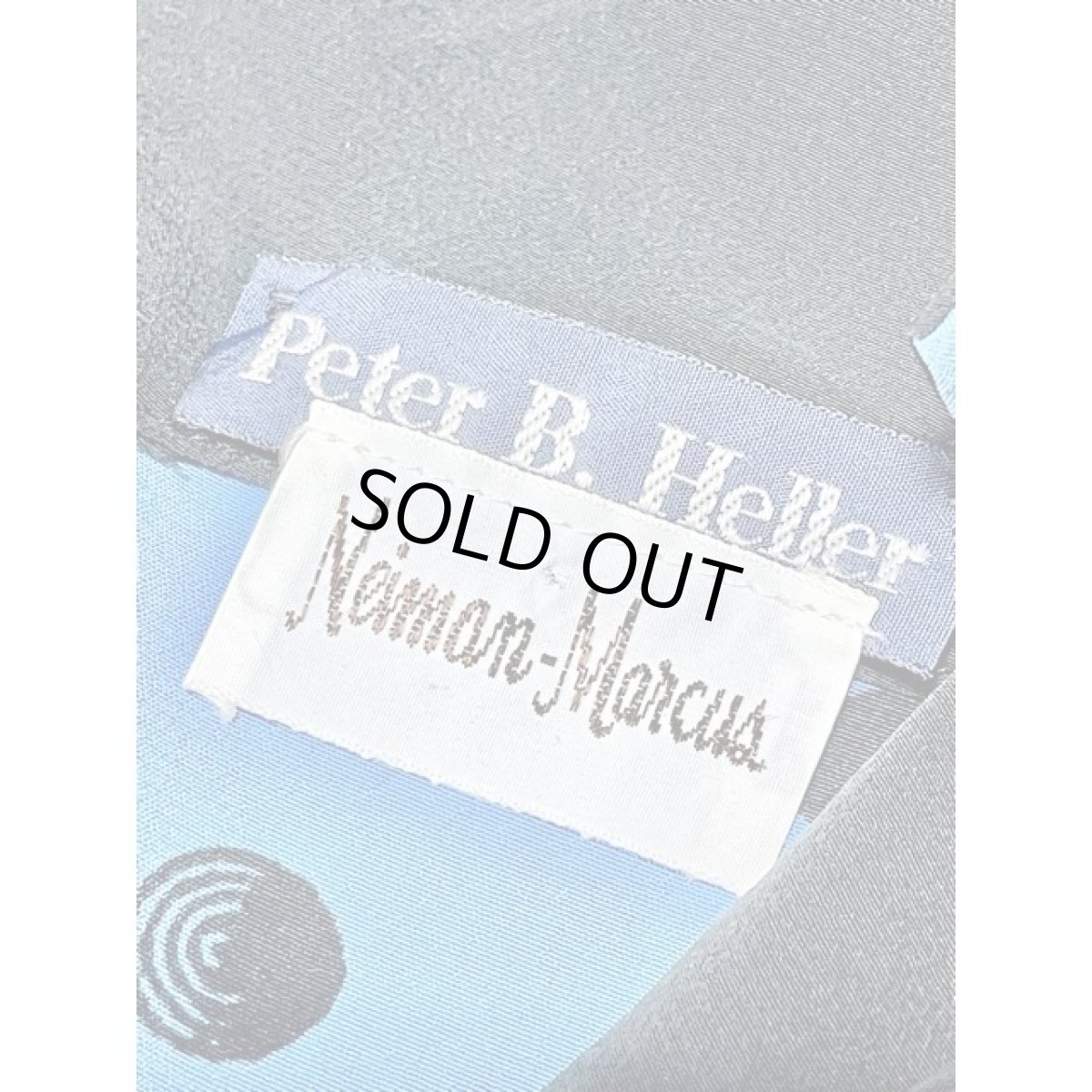 画像12: ドット ティアード アメリカ古着 ドレス ブルーTALON ふんわりシルエット (12)