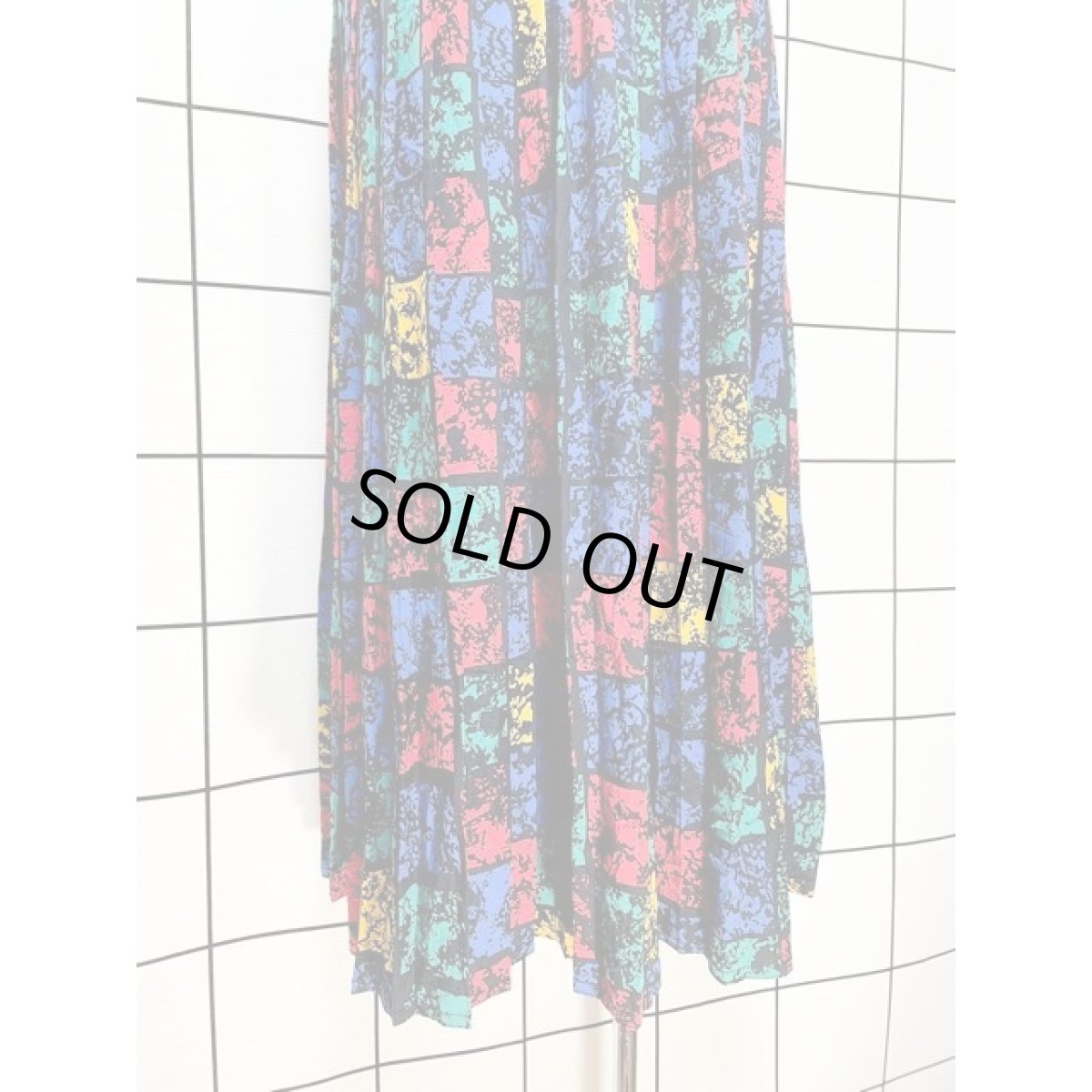 画像5: プリーツ アート柄 スカート レトロ アメリカ古着 ヴィンテージ (5)