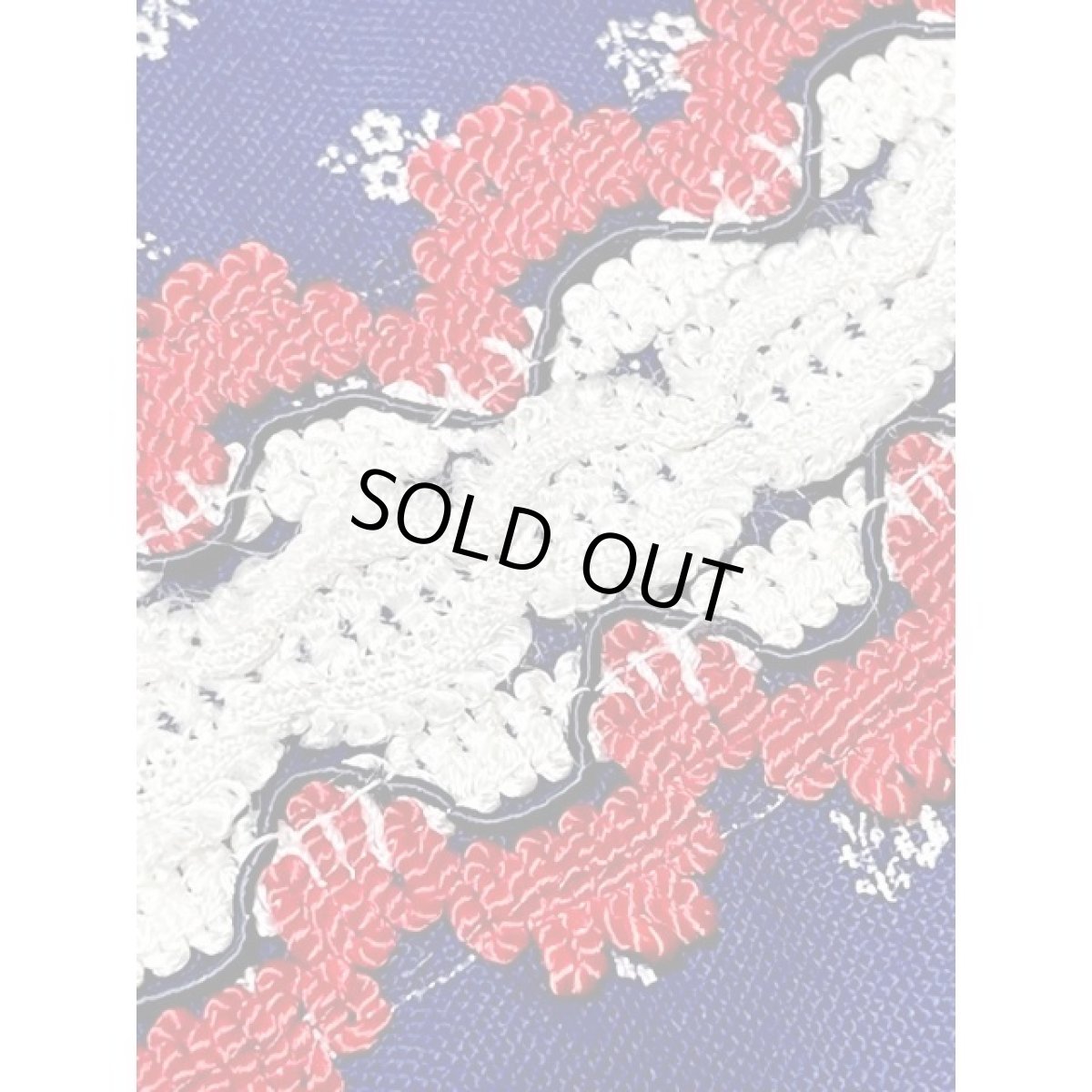 画像9: 小花柄 ブレード クラシカル ヨーロッパ古着 ヴィンテージスカート ネイビー ホワイト レッド (9)