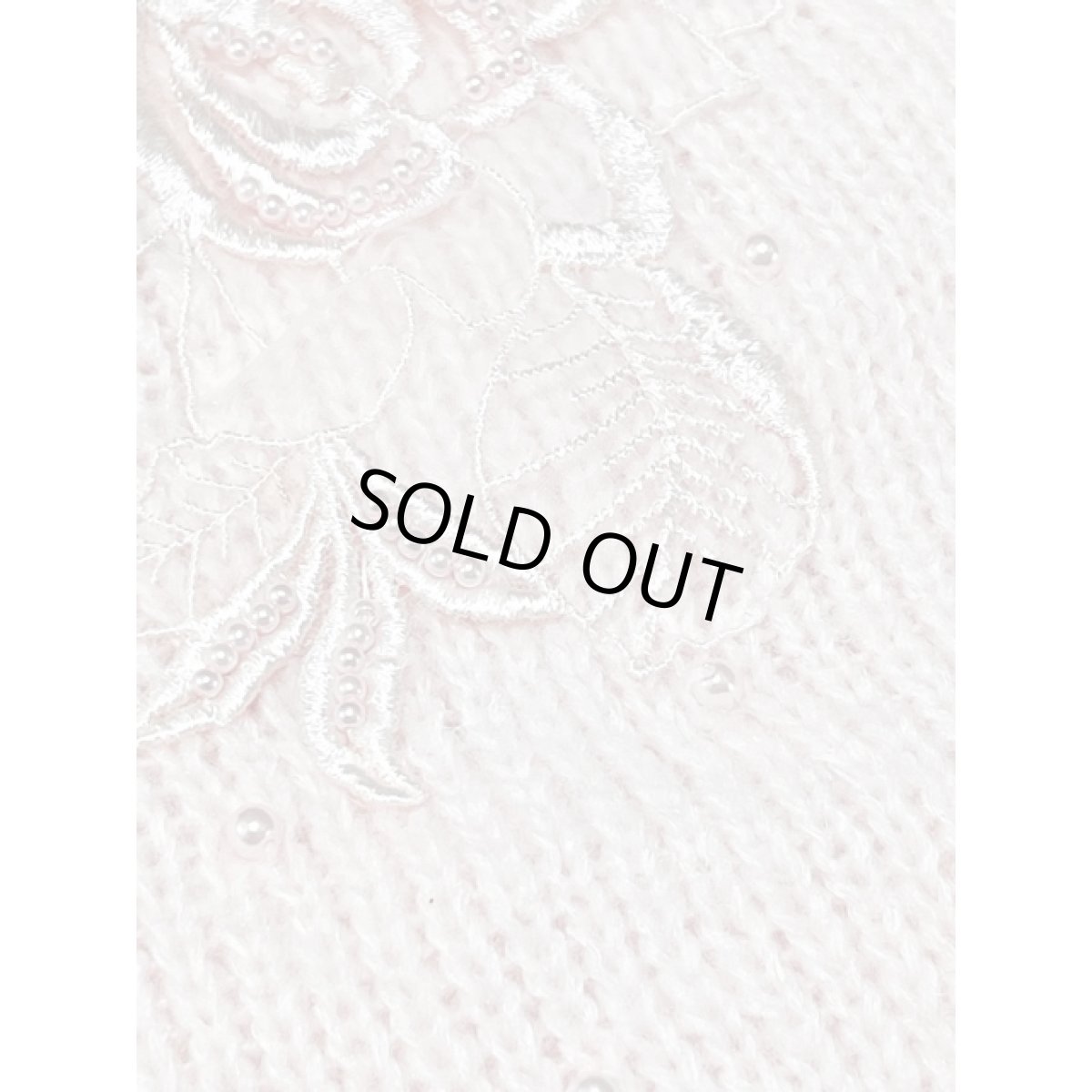 画像10: 桜色 淡いピンク 刺繍 ビーズ ニットカーディガン アメリカ古着 ヴィンテージ (10)