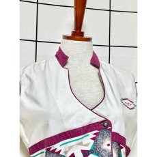 画像6: Mexico製 チマヨ模様 刺繍 フォークロア レトロ アメリカ古着 ベスト (6)
