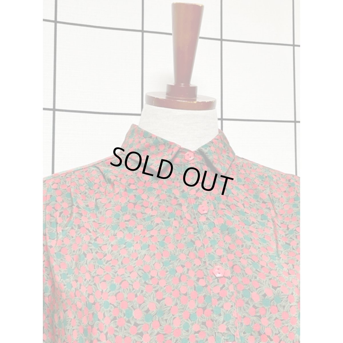 画像5: 木の実柄 トップス プルオーバー アメリカ古着 長袖 シャツ ヴィンテージ (5)