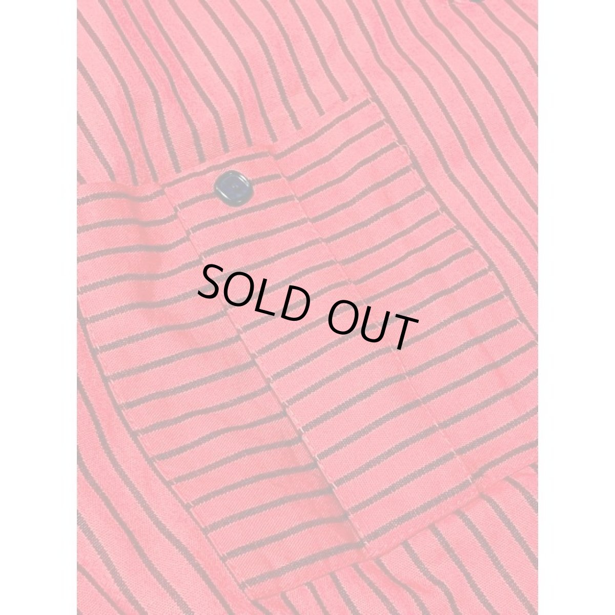 画像12: ストライプ柄 ショルダーボタン 前開き ワンピース ウエストゴム 切り替え レトロ 長袖 アメリカ古着 ヴィンテージ (12)