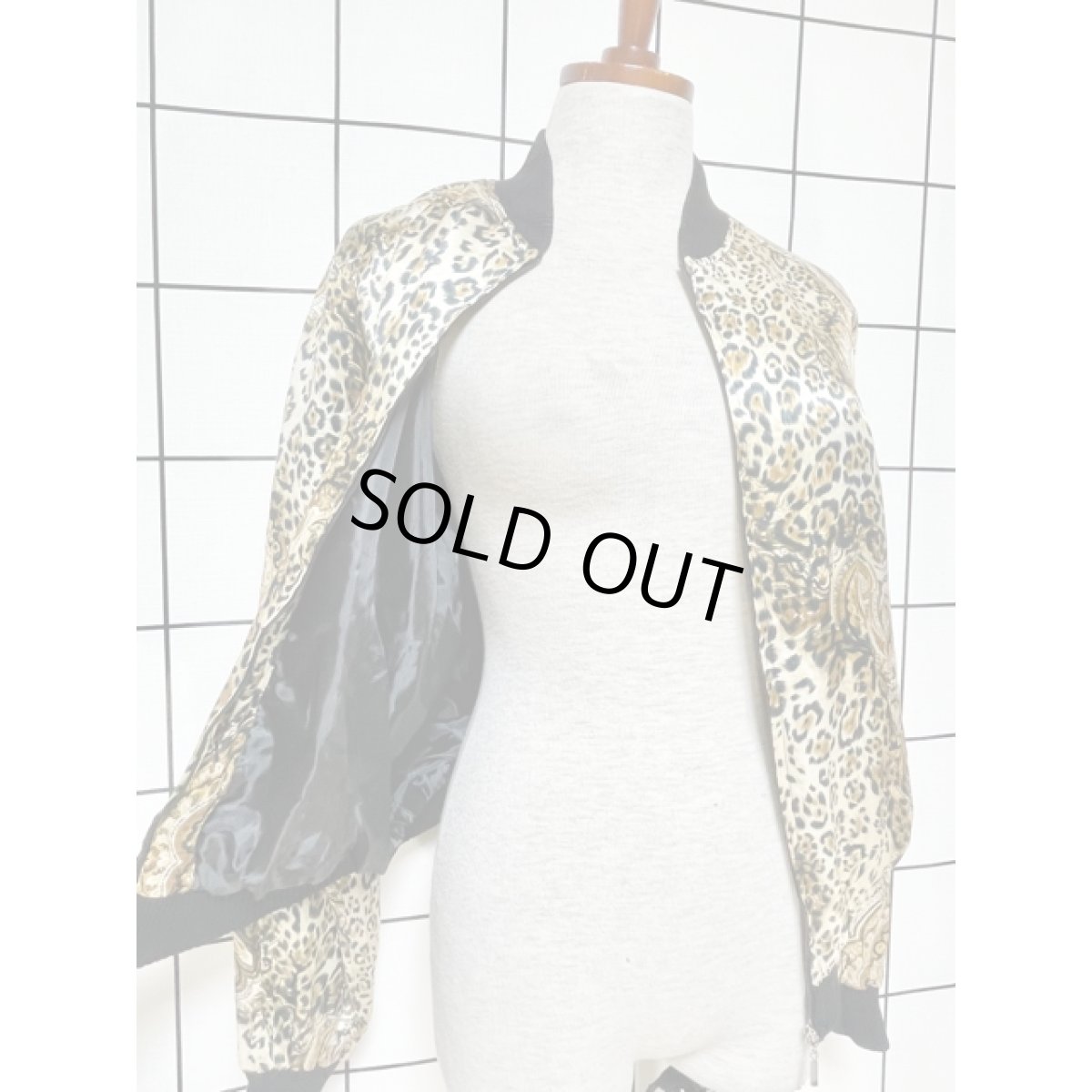 画像8: アニマル柄 オリエンタル ブルゾンジャケット ジップアップ 古着 ジャンパー (8)