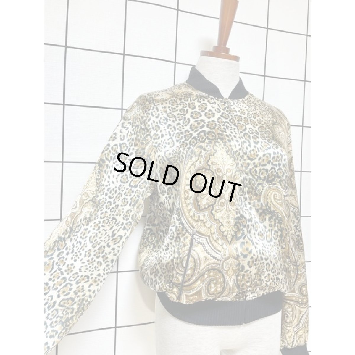 画像6: アニマル柄 オリエンタル ブルゾンジャケット ジップアップ 古着 ジャンパー (6)