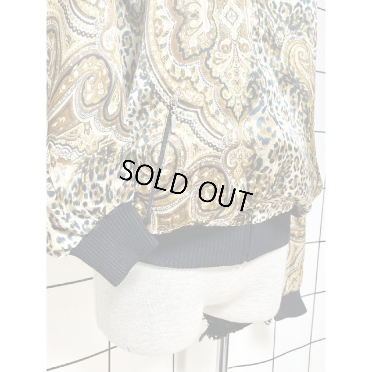 画像7: アニマル柄 オリエンタル ブルゾンジャケット ジップアップ 古着 ジャンパー (7)