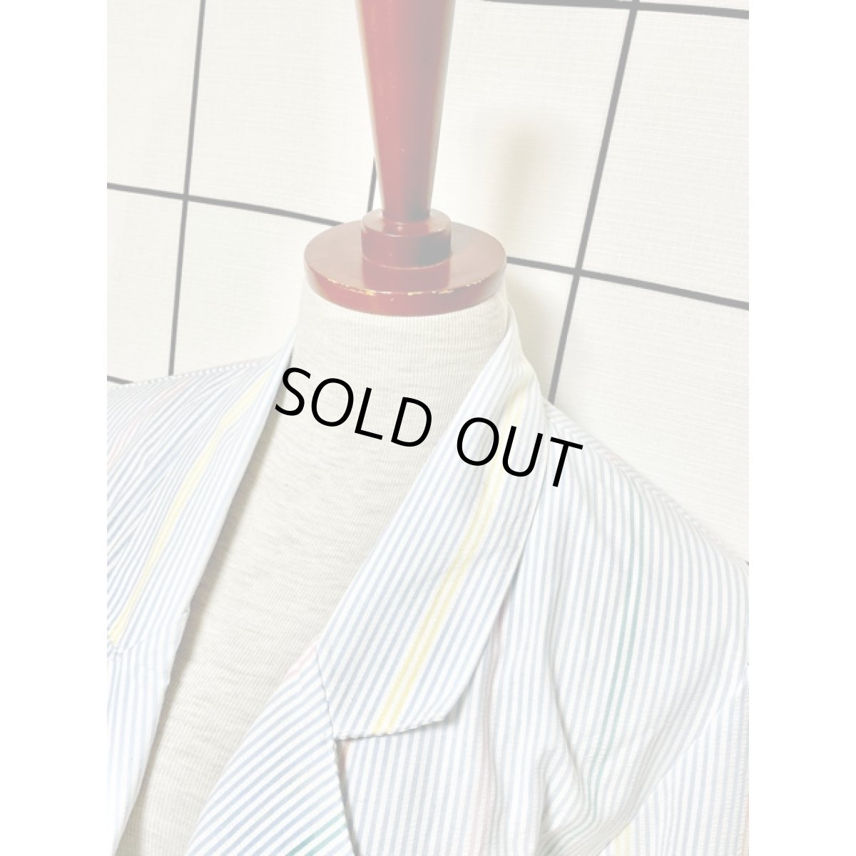 画像4: ストライプ 薄手ジャケット アメリカ古着 ヴィンテージ (4)