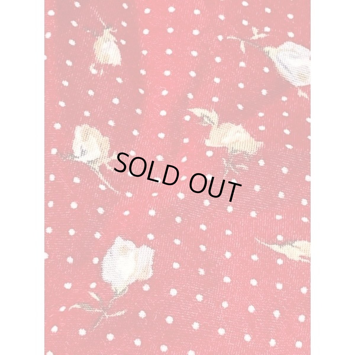 画像13: デニムベスト風のレイヤードデザイン ワンピース ドット 花柄 レトロ アメリカ古着 ヴィンテージ (13)