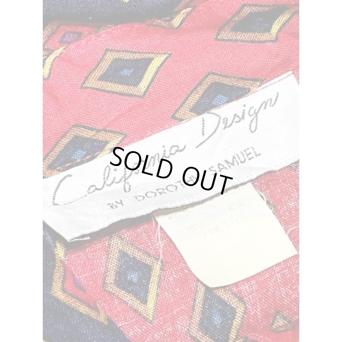 画像13: ダイヤモンドプリント ワンピース ウエストゴム レトロ 長袖 アメリカ古着 ヴィンテージ (13)