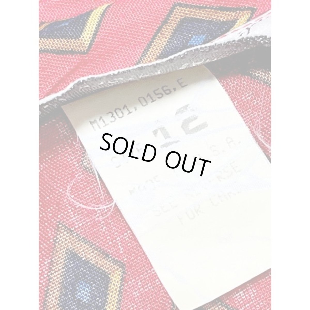 画像14: ダイヤモンドプリント ワンピース ウエストゴム レトロ 長袖 アメリカ古着 ヴィンテージ (14)