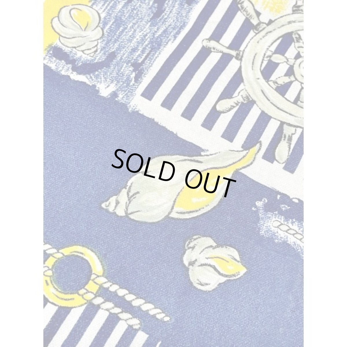 画像11: マリン イカリ 舵輪 貝 ストライプ ワイドパンツ ウエストゴム アメリカ古着 レトロ ヴィンテージ (11)