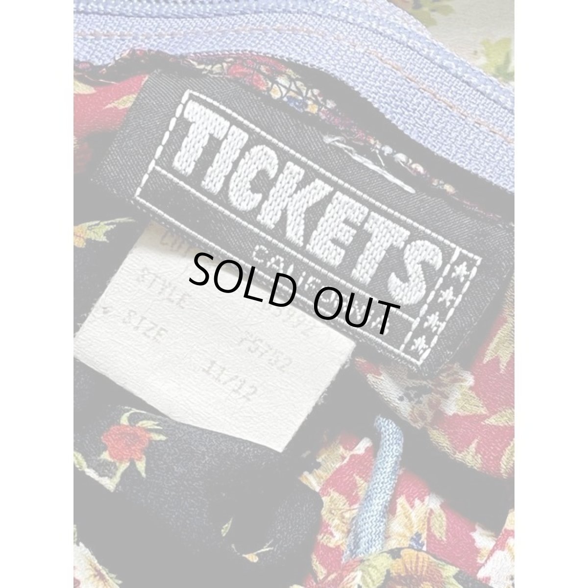 画像15: デニム切り替え 花柄 Aライン TALON ワンピース ヴィンテージ アメリカ古着 長袖 レトロ (15)