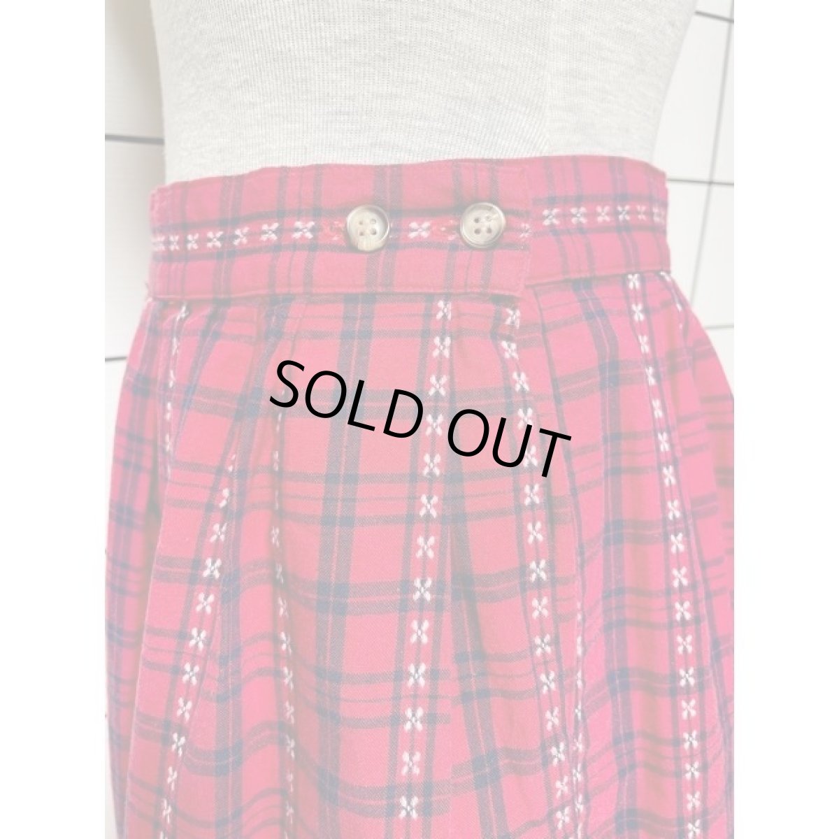 画像6: Eddie Bauer チェック柄 刺繍 スカート アメリカ古着 ヴィンテージ (6)