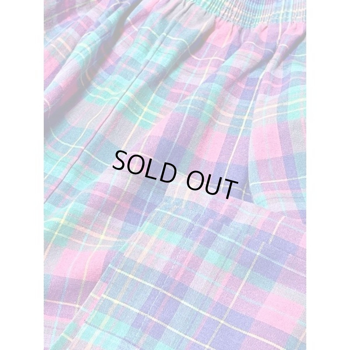 画像7: チェック柄 ウエストゴム レトロパンツ アメリカ古着 ヴィンテージ (7)