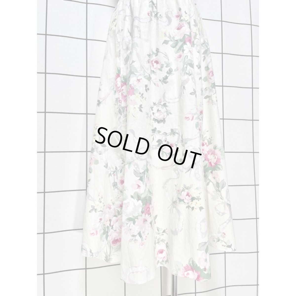 画像5: 花柄 ウエストゴム スカート レトロ アメリカ古着 ヴィンテージ (5)