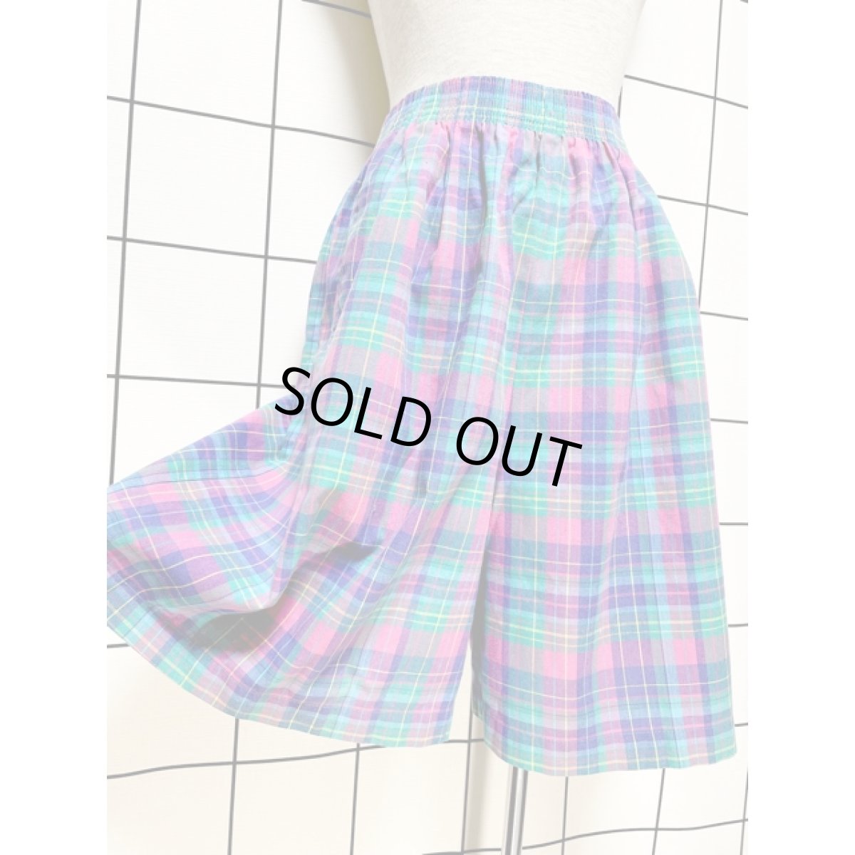 画像6: チェック柄 ウエストゴム レトロパンツ アメリカ古着 ヴィンテージ (6)