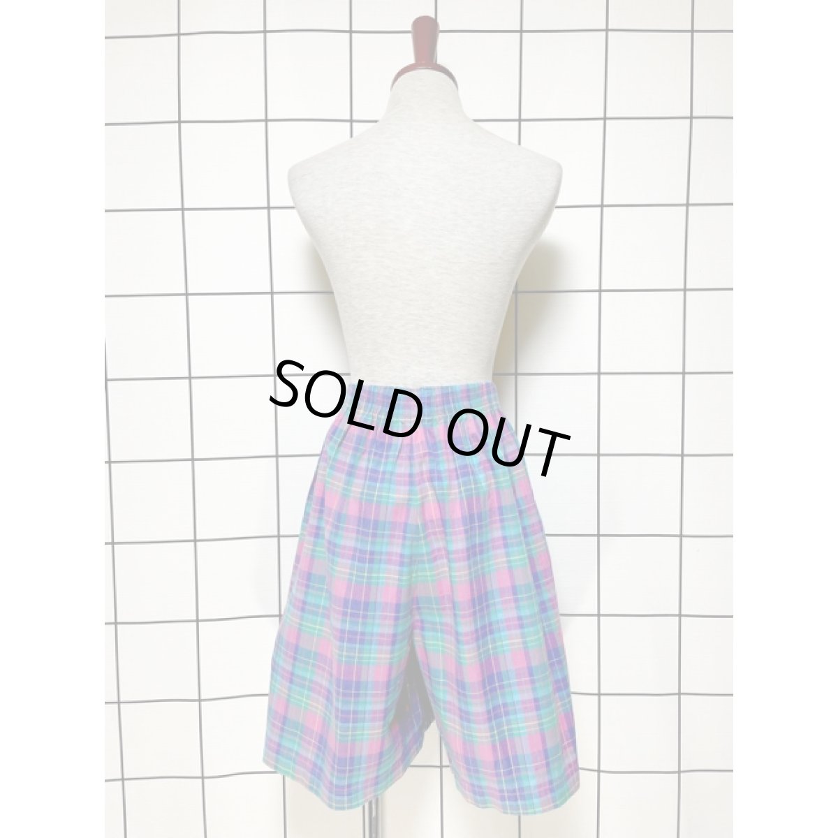 画像3: チェック柄 ウエストゴム レトロパンツ アメリカ古着 ヴィンテージ (3)