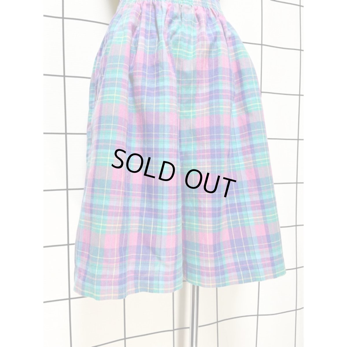 画像5: チェック柄 ウエストゴム レトロパンツ アメリカ古着 ヴィンテージ (5)