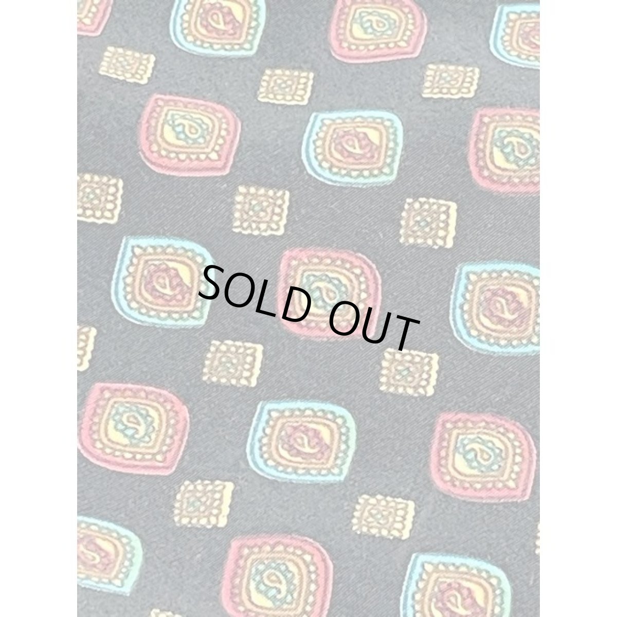 画像8: 立体柄 切り替え ブラウス アメリカ古着 レトロ 長袖 シャツ ヴィンテージ ブラック (8)