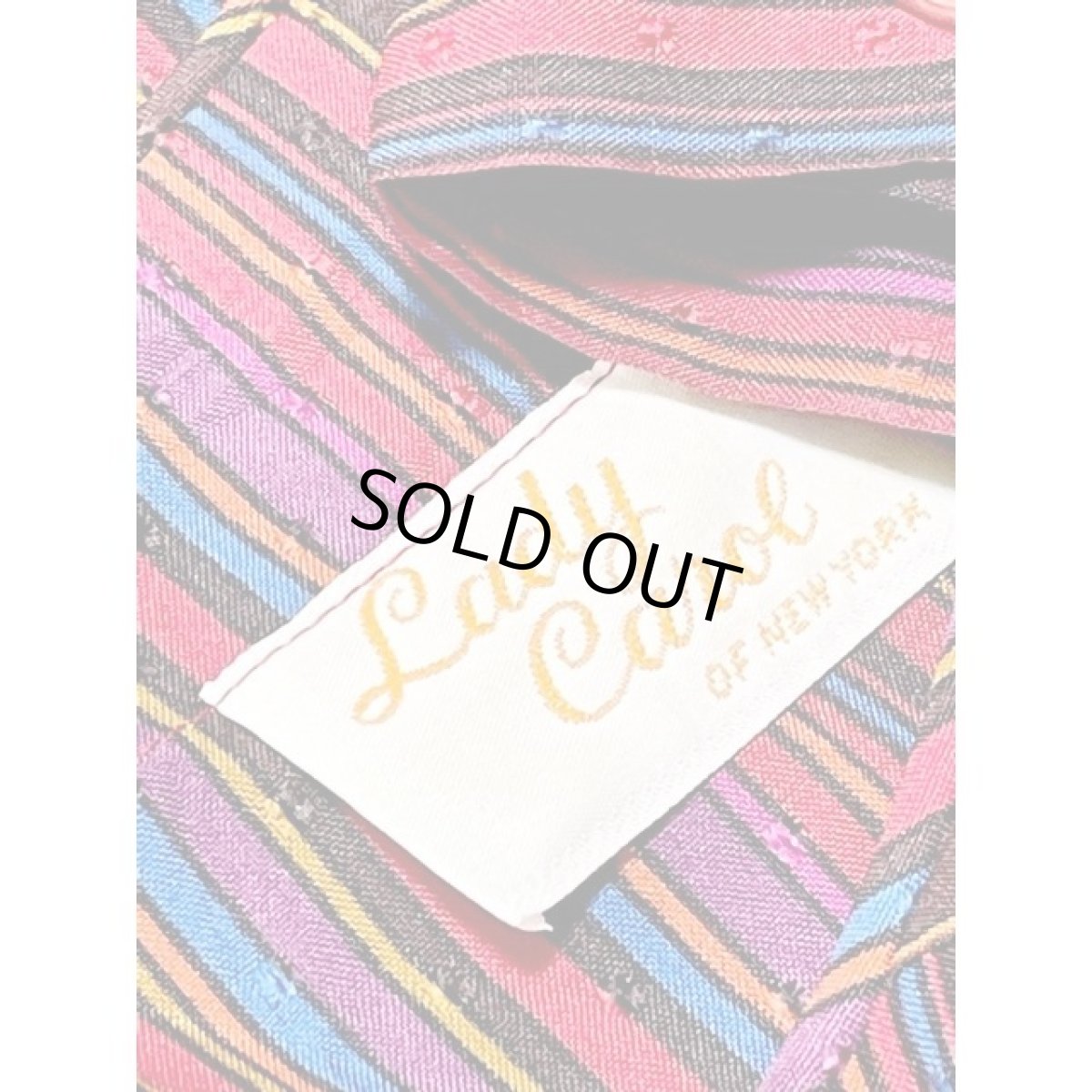 画像11: ストライプ 織り UNIONMADE ウエストゴム ワンピース アメリカ古着 ヴィンテージ レトロ 長袖 (11)