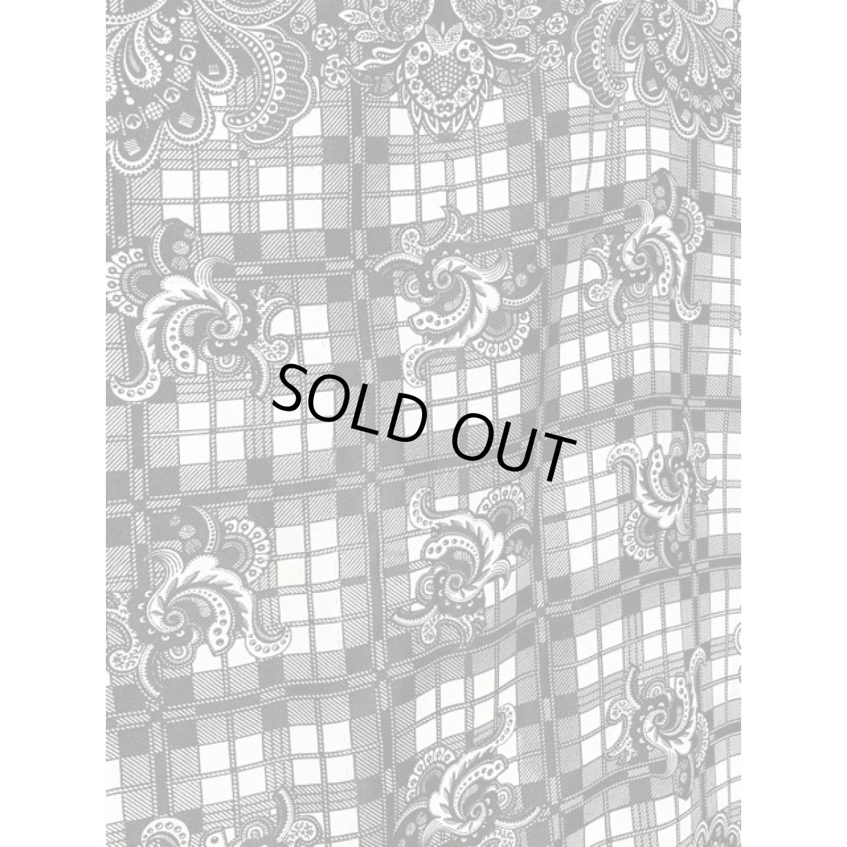 画像5: Italy製 モノトーン配色 チェック レトロアンティーク ヴィンテージスカーフ ヨーロッパ古着 (5)