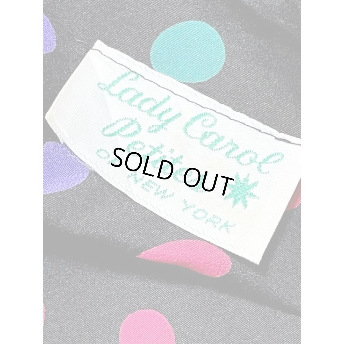 画像11: カラフルドット ウエストリボン トップス アメリカ古着 レトロ シャツ ブラック プルオーバー (11)