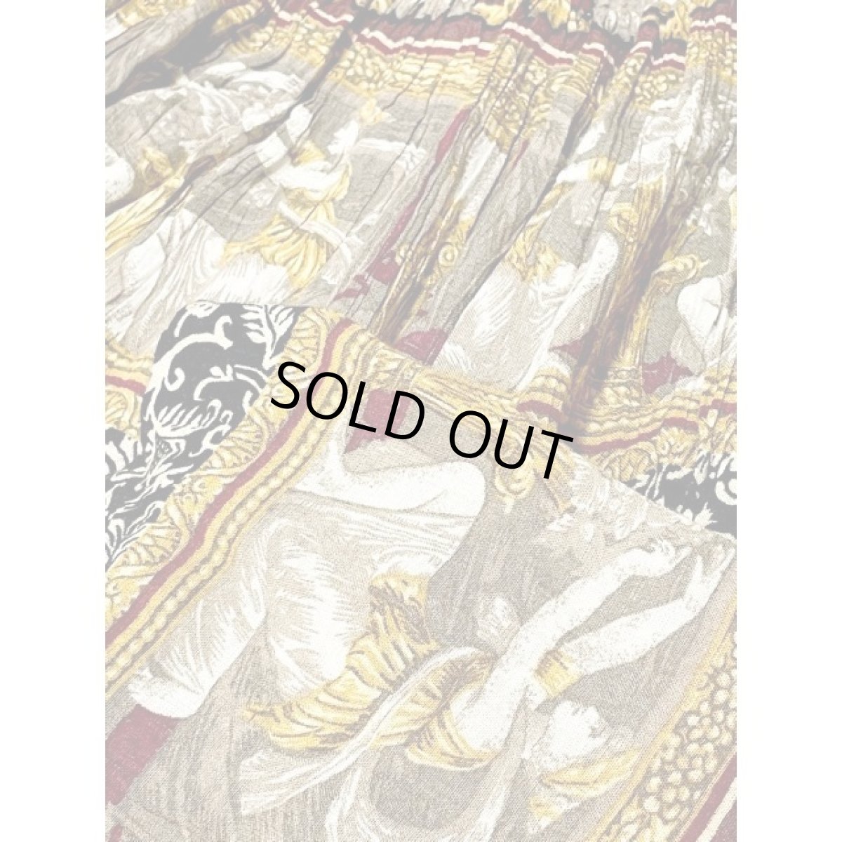 画像7: エスニック調 花柄 人物柄 ウエストゴム レトロ アメリカ古着 ヴィンテージスカート (7)