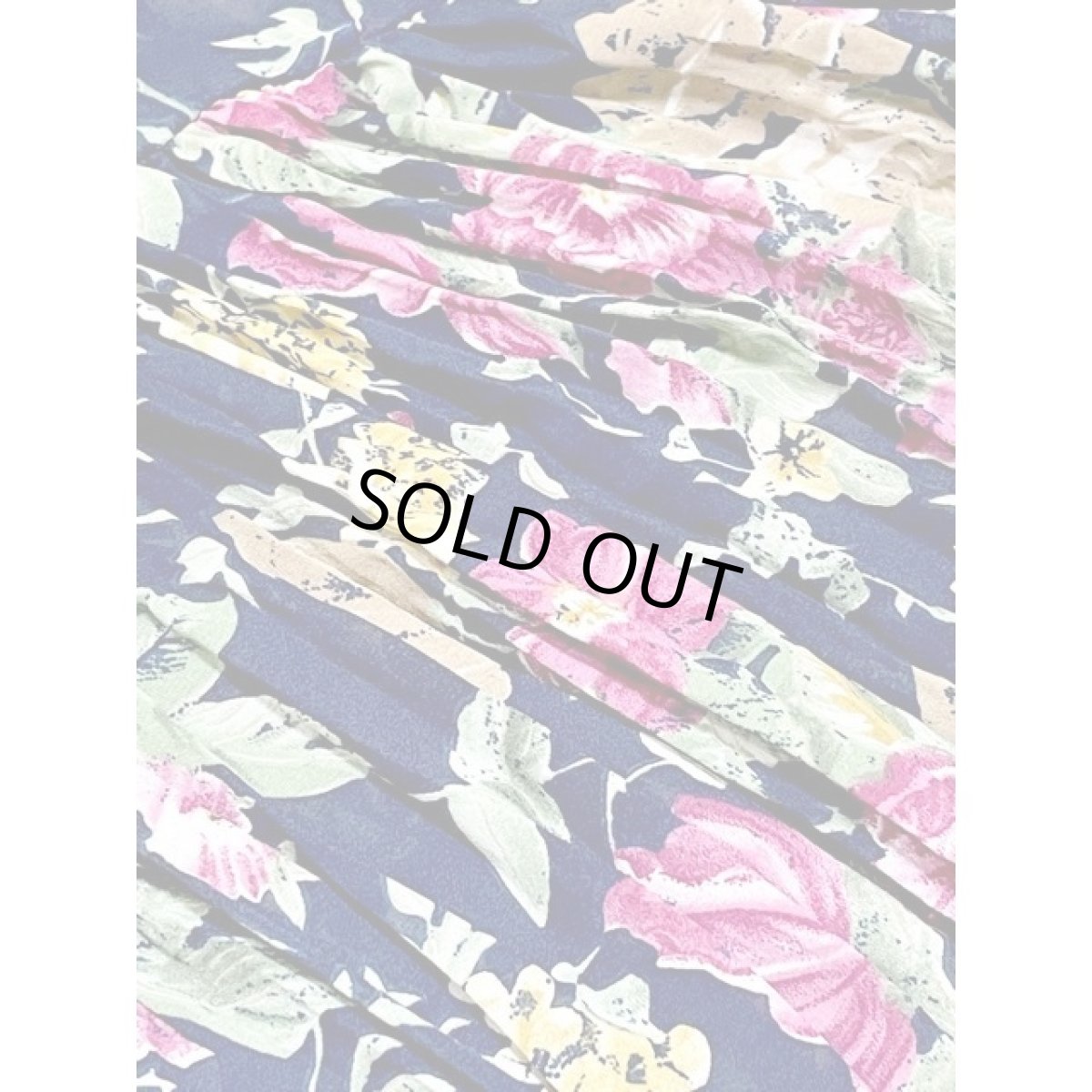 画像12: ハイウエストプリーツ切り替え 花柄  ヴィンテージドレス レトロ アメリカ古着 (12)