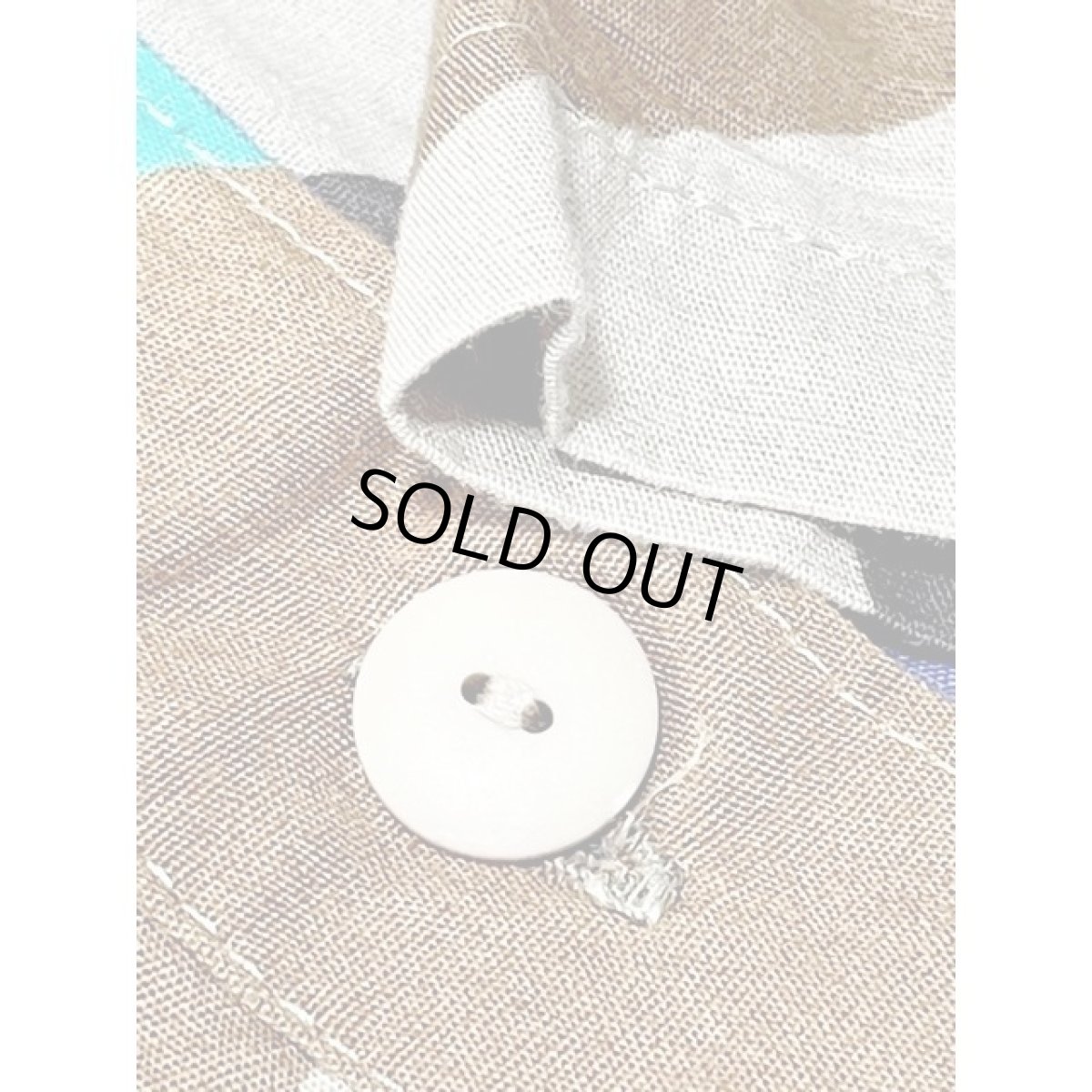 画像12: リーフモチーフ柄 ふんわりシルエット ノーカラー レトロワンピース 半袖 国産古着 (12)