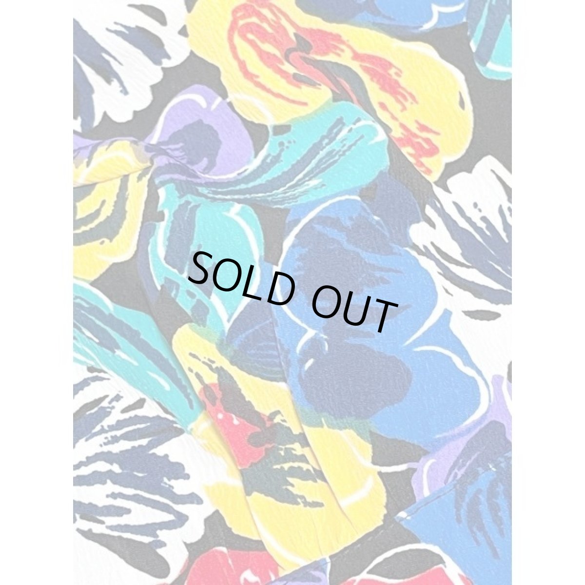 画像11: カラフルフラワープリント サーキュラー ヴィンテージワンピース レトロ ノースリーブ アメリカ古着 (11)